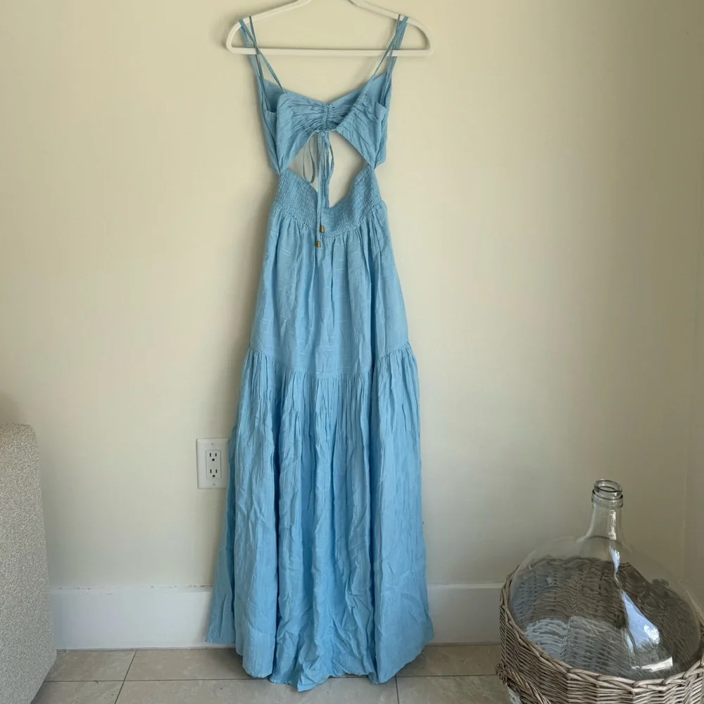 L*Space Blue Cutout Maxi Dress Size M - Picture 2 of 5